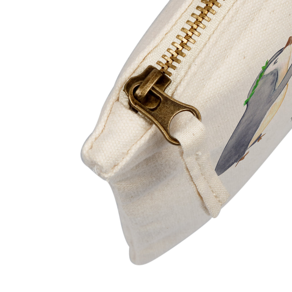 Schminktasche Pinguin mit Kind Schminktasche, Kosmetiktasche, Kosmetikbeutel, Stiftemäppchen, Etui, Federmappe, Makeup, XXL, Schminketui, Kosmetiketui, Schlamperetui, Familie, Vatertag, Muttertag, Bruder, Schwester, Mama, Papa, Oma, Opa, Geschenk, Mami, Mutti, Mutter, Geburststag