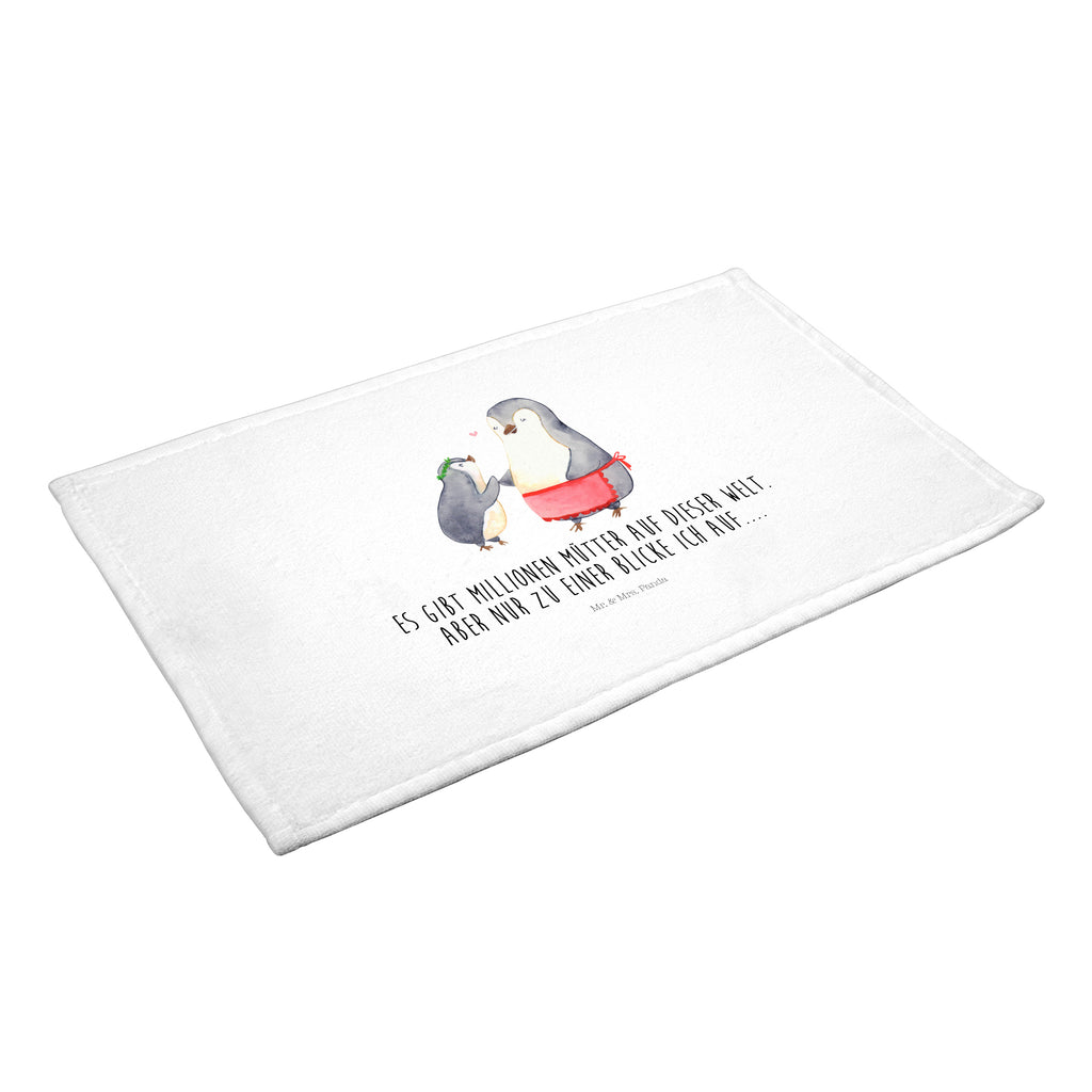 50 x 100 Handtuch Pinguin mit Kind Handtuch, Badehandtuch, Badezimmer, Handtücher, groß, Kinder, Baby, Familie, Vatertag, Muttertag, Bruder, Schwester, Mama, Papa, Oma, Opa, Geschenk, Mami, Mutti, Mutter, Geburststag