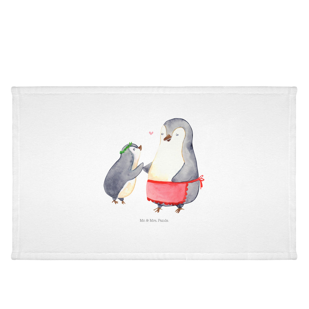 50 x 100 Handtuch Pinguin mit Kind Handtuch, Badehandtuch, Badezimmer, Handtücher, groß, Kinder, Baby, Familie, Vatertag, Muttertag, Bruder, Schwester, Mama, Papa, Oma, Opa, Geschenk, Mami, Mutti, Mutter, Geburststag