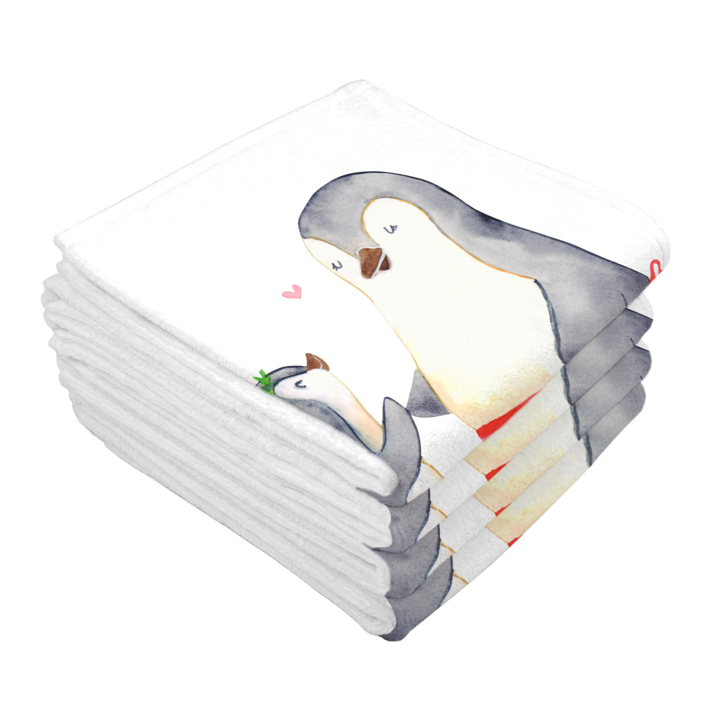 50 x 100 Handtuch Pinguin mit Kind Handtuch, Badehandtuch, Badezimmer, Handtücher, groß, Kinder, Baby, Familie, Vatertag, Muttertag, Bruder, Schwester, Mama, Papa, Oma, Opa, Geschenk, Mami, Mutti, Mutter, Geburststag
