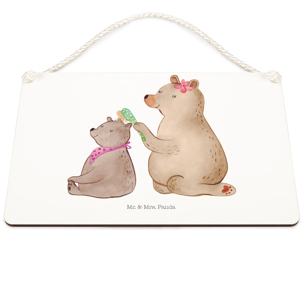 Deko Schild Bär mit Kind Dekoschild, Deko Schild, Schild, Tür Schild, Türschild, Holzschild, Wandschild, Wanddeko, Familie, Vatertag, Muttertag, Bruder, Schwester, Mama, Papa, Oma, Opa, Geschenk, Mutti, Mutter
