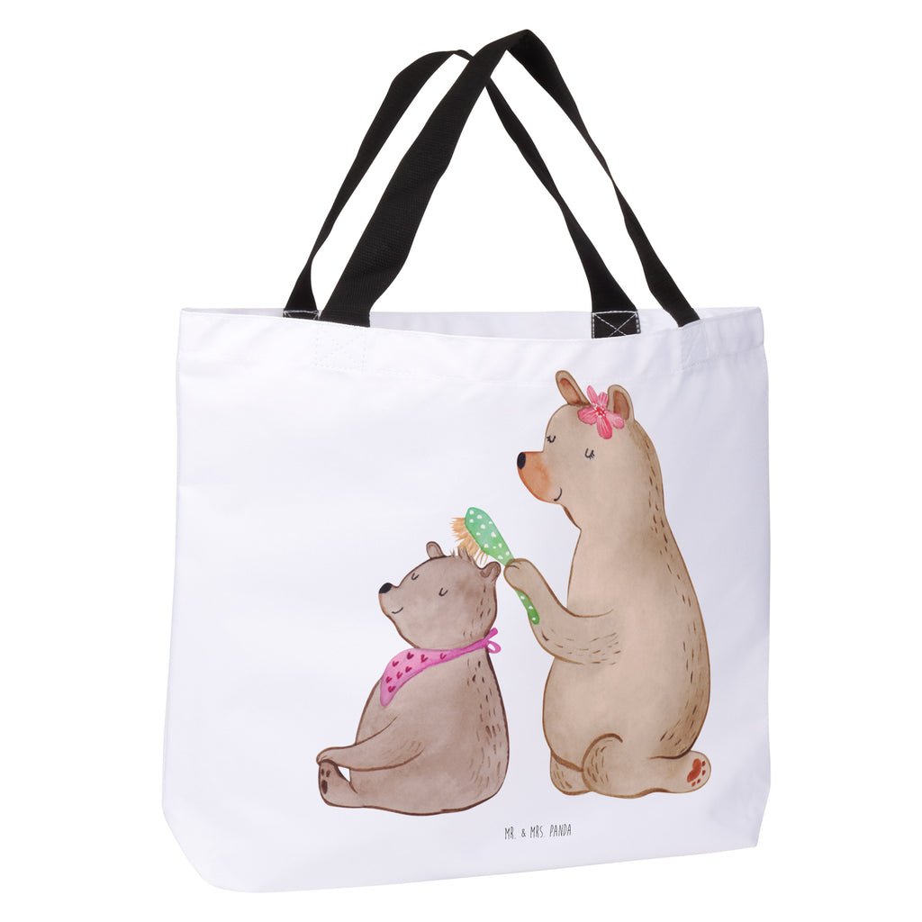 Shopper Bär mit Kind Beutel, Einkaufstasche, Tasche, Strandtasche, Einkaufsbeutel, Shopper, Schultasche, Freizeittasche, Tragebeutel, Schulbeutel, Alltagstasche, Familie, Vatertag, Muttertag, Bruder, Schwester, Mama, Papa, Oma, Opa, Geschenk, Mutti, Mutter