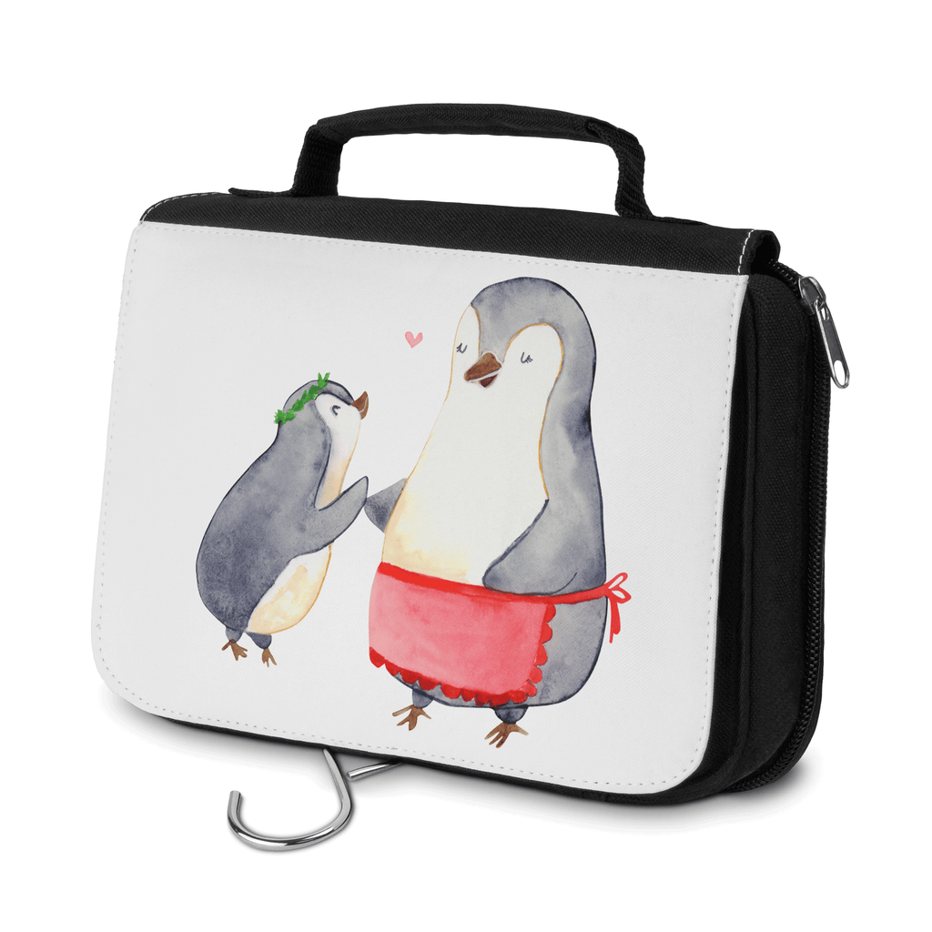 Kulturbeutel Pinguin mit Kind Kulturbeutel, Zum Aufhängen, Waschtasche, Kosmetiktasche, Damen, Herren, Aufbewahrungstasche, Schminktasche, Kosmetikbeutel, Organizer, Kulturtasche, Schminkutensil, Familie, Vatertag, Muttertag, Bruder, Schwester, Mama, Papa, Oma, Opa, Geschenk, Mami, Mutti, Mutter, Geburststag
