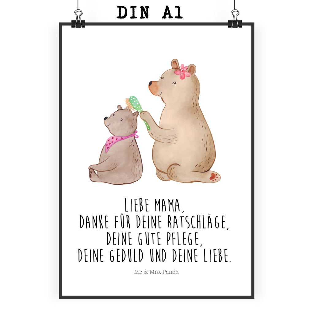 Poster Bär mit Kind Poster, Wandposter, Bild, Wanddeko, Küchenposter, Kinderposter, Wanddeko Bild, Raumdekoration, Wanddekoration, Handgemaltes Poster, Mr. & Mrs. Panda Poster, Designposter, Kunstdruck, Posterdruck, Familie, Vatertag, Muttertag, Bruder, Schwester, Mama, Papa, Oma, Opa, Geschenk, Mutti, Mutter
