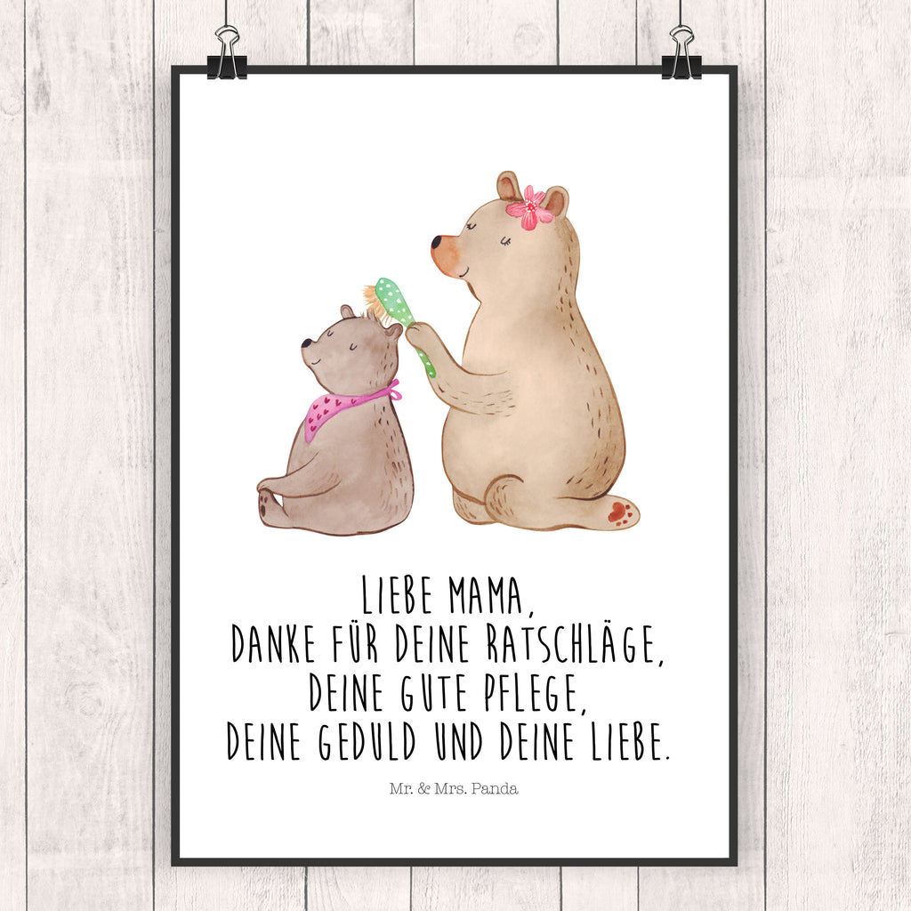 Poster Bär mit Kind Poster, Wandposter, Bild, Wanddeko, Küchenposter, Kinderposter, Wanddeko Bild, Raumdekoration, Wanddekoration, Handgemaltes Poster, Mr. & Mrs. Panda Poster, Designposter, Kunstdruck, Posterdruck, Familie, Vatertag, Muttertag, Bruder, Schwester, Mama, Papa, Oma, Opa, Geschenk, Mutti, Mutter