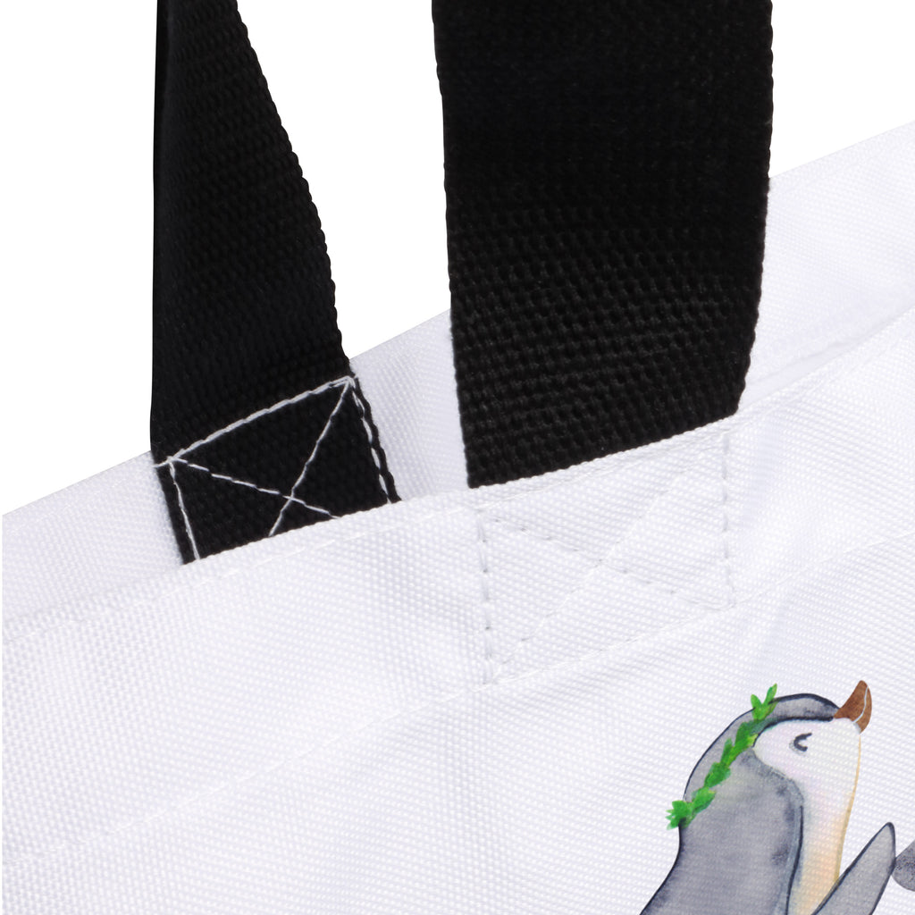 Shopper Pinguin mit Kind Beutel, Einkaufstasche, Tasche, Strandtasche, Einkaufsbeutel, Shopper, Schultasche, Freizeittasche, Tragebeutel, Schulbeutel, Alltagstasche, Familie, Vatertag, Muttertag, Bruder, Schwester, Mama, Papa, Oma, Opa, Geschenk, Mami, Mutti, Mutter, Geburststag