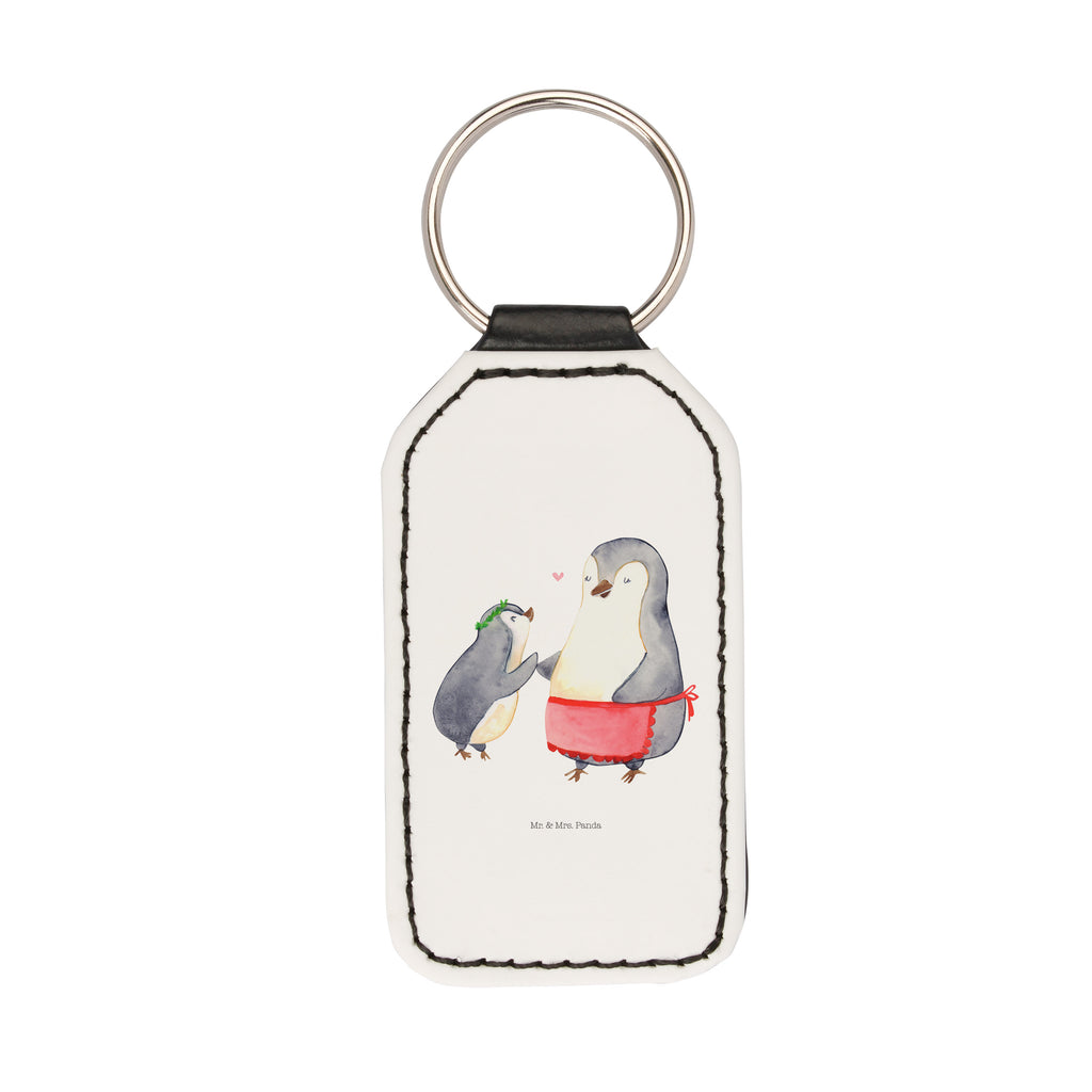 Rechteckig Schlüsselanhänger Pinguin mit Kind Schlüsselanhänger, Anhänger, Taschenanhänger, Glücksbringer, Schutzengel, Familie, Vatertag, Muttertag, Bruder, Schwester, Mama, Papa, Oma, Opa, Geschenk, Mami, Mutti, Mutter, Geburststag