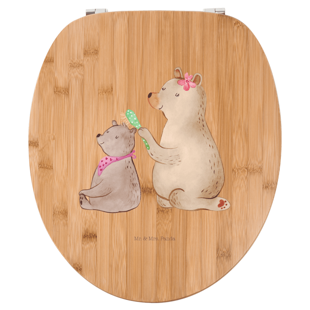 Motiv WC Sitz Bär mit Kind Klobrille, Klodeckel, Toilettendeckel, WC-Sitz, Toilette, Familie, Vatertag, Muttertag, Bruder, Schwester, Mama, Papa, Oma, Opa, Geschenk, Mutti, Mutter