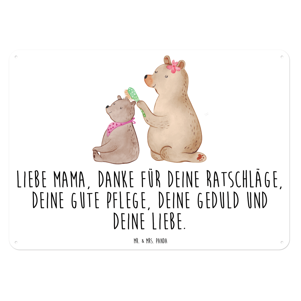 Blechschild Bär mit Kind Blechschild, Metallschild, Geschenk Schild, Schild, Magnet-Metall-Schild, Deko Schild, Wandschild, Wand-Dekoration, Türschild, Familie, Vatertag, Muttertag, Bruder, Schwester, Mama, Papa, Oma, Opa, Geschenk, Mutti, Mutter