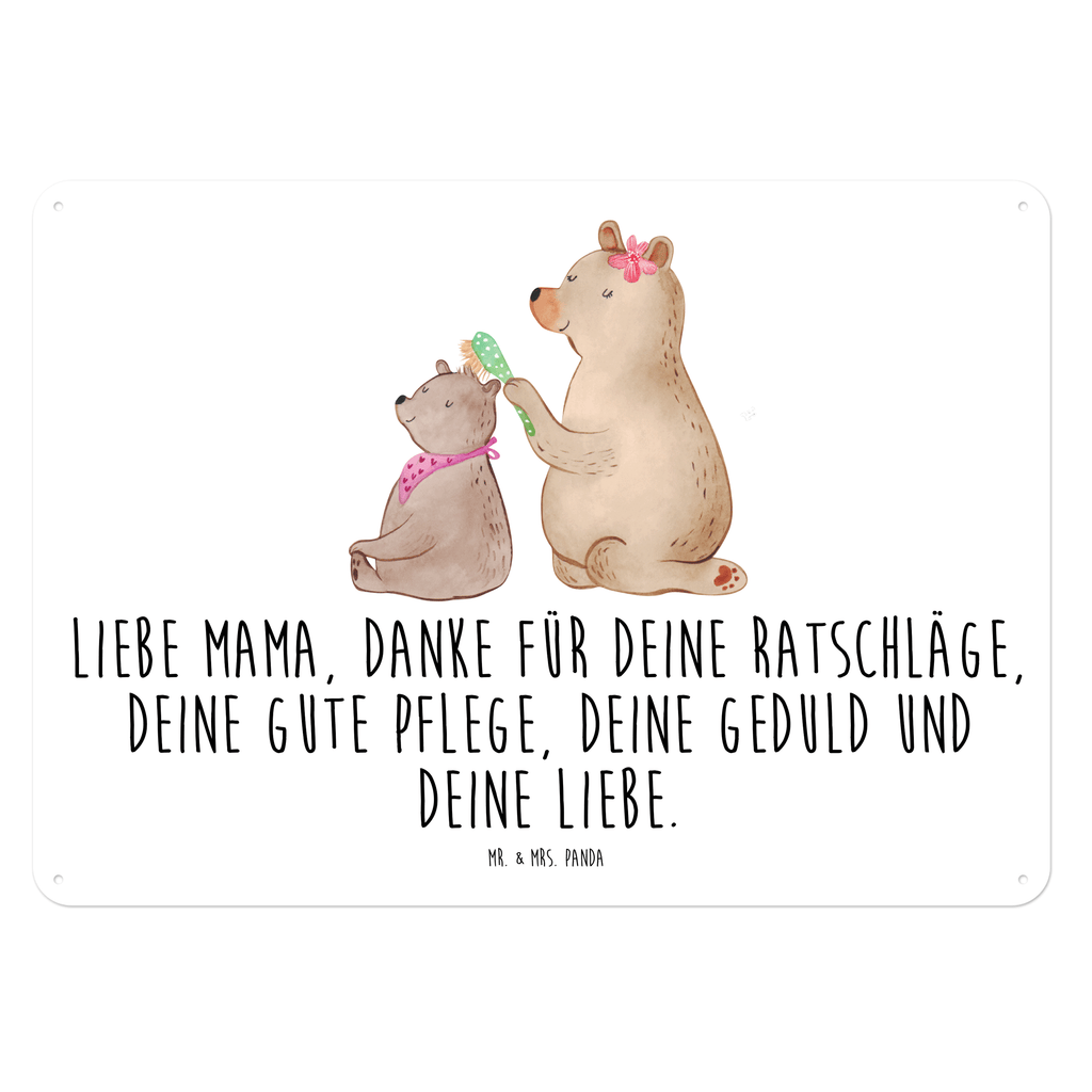 Blechschild Bär mit Kind Blechschild, Metallschild, Geschenk Schild, Schild, Magnet-Metall-Schild, Deko Schild, Wandschild, Wand-Dekoration, Türschild, Familie, Vatertag, Muttertag, Bruder, Schwester, Mama, Papa, Oma, Opa, Geschenk, Mutti, Mutter