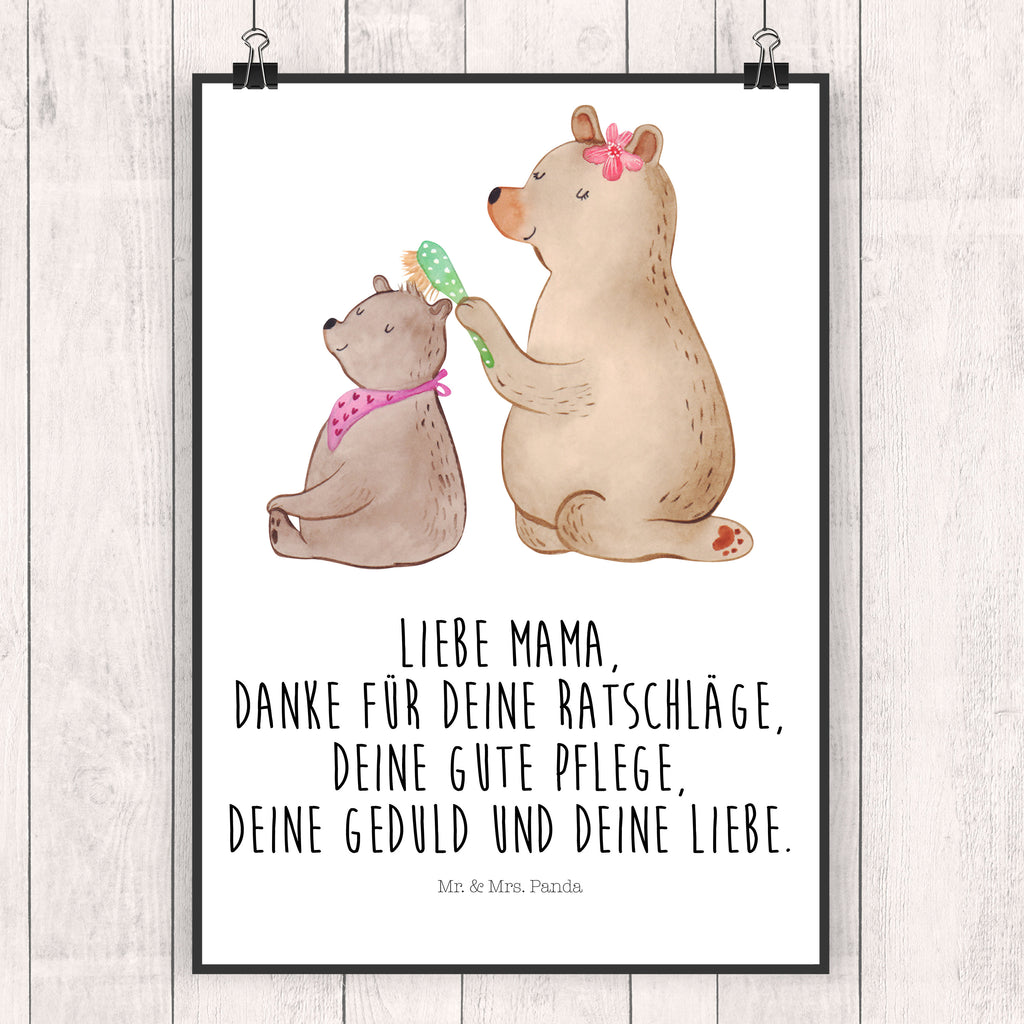 Poster Bär mit Kind Poster, Wandposter, Bild, Wanddeko, Küchenposter, Kinderposter, Wanddeko Bild, Raumdekoration, Wanddekoration, Handgemaltes Poster, Mr. & Mrs. Panda Poster, Designposter, Kunstdruck, Posterdruck, Familie, Vatertag, Muttertag, Bruder, Schwester, Mama, Papa, Oma, Opa, Geschenk, Mutti, Mutter