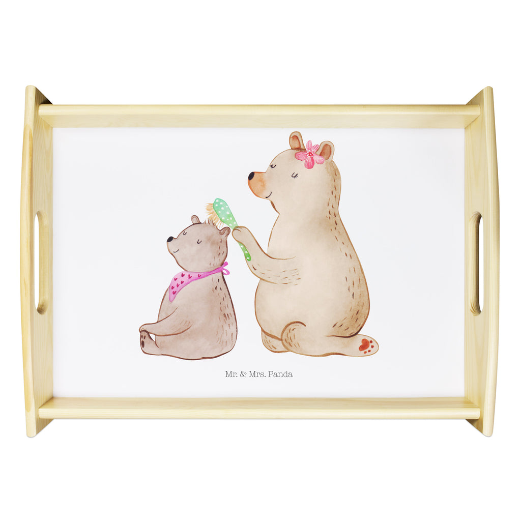 Serviertablett Bär mit Kind Tablett, Holztablett, Küchentablett, Dekotablett, Frühstückstablett, Familie, Vatertag, Muttertag, Bruder, Schwester, Mama, Papa, Oma, Opa, Geschenk, Mutti, Mutter