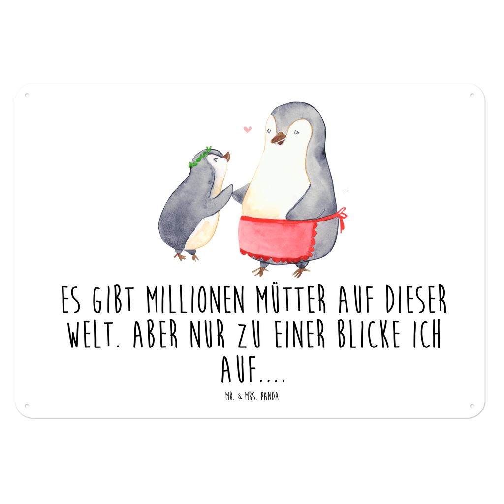 Blechschild Pinguin mit Kind Geschenk, Muttertag, Mama, Mami, Mutti, Mutter, Geburststag Blechschild, Metallschild, Geschenk Schild, Schild, Magnet-Metall-Schild, Deko Schild, Wandschild, Wand-Dekoration, Türschild, Wandschild, Metallschild  Familie, Vatertag, Muttertag, Bruder, Schwester, Mama, Papa, Oma, Opa