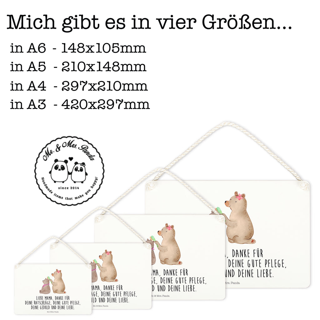 Deko Schild Bär mit Kind Dekoschild, Deko Schild, Schild, Tür Schild, Türschild, Holzschild, Wandschild, Wanddeko, Familie, Vatertag, Muttertag, Bruder, Schwester, Mama, Papa, Oma, Opa, Geschenk, Mutti, Mutter