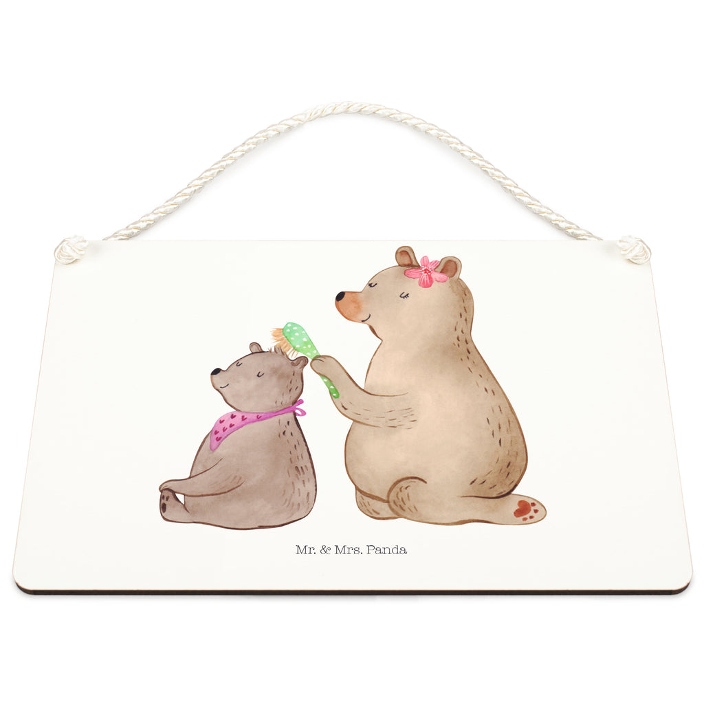 Deko Schild Bär mit Kind Dekoschild, Deko Schild, Schild, Tür Schild, Türschild, Holzschild, Wandschild, Wanddeko, Familie, Vatertag, Muttertag, Bruder, Schwester, Mama, Papa, Oma, Opa, Geschenk, Mutti, Mutter