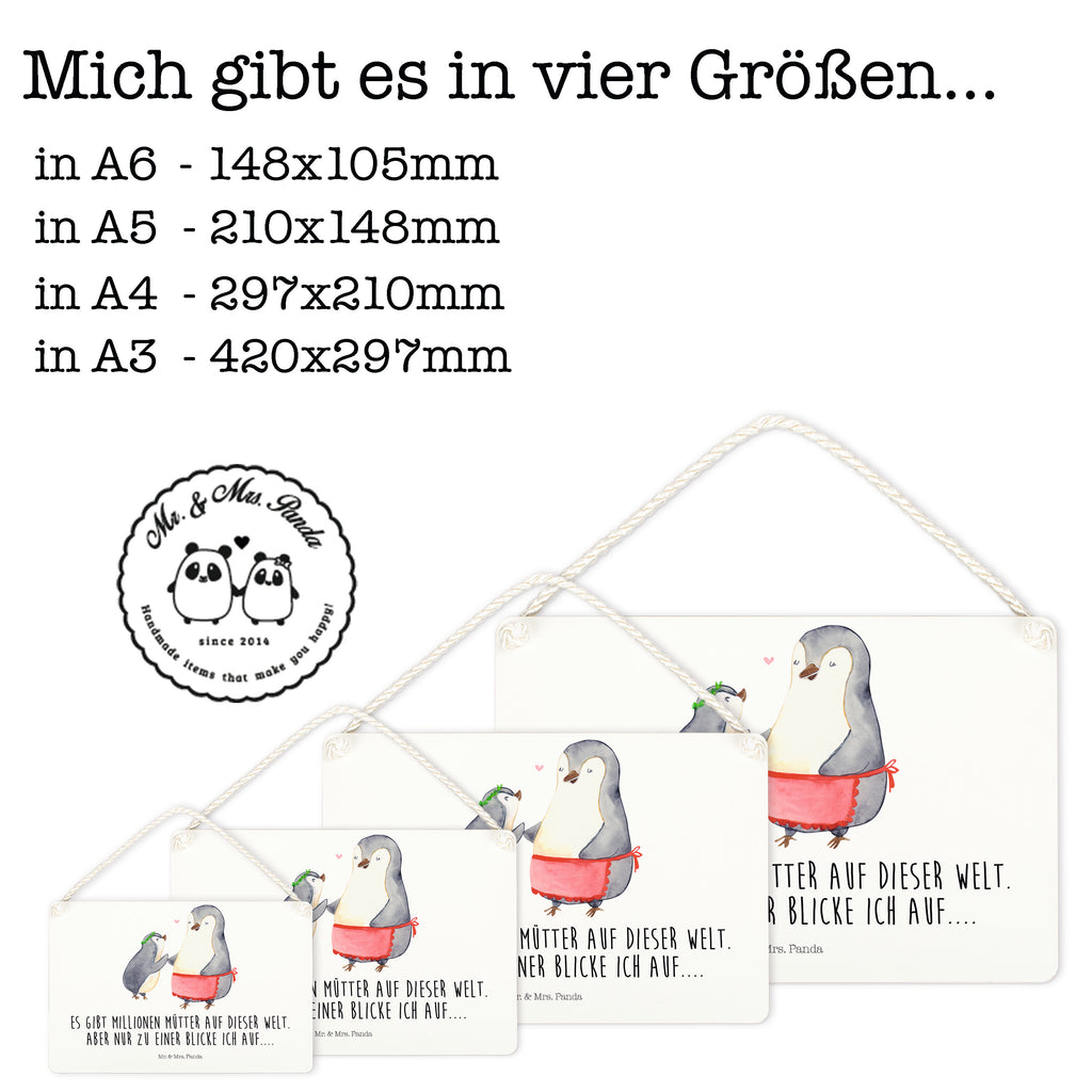 Deko Schild Pinguin mit Kind Dekoschild, Deko Schild, Schild, Tür Schild, Türschild, Holzschild, Wandschild, Wanddeko, Familie, Vatertag, Muttertag, Bruder, Schwester, Mama, Papa, Oma, Opa, Geschenk, Mami, Mutti, Mutter, Geburststag