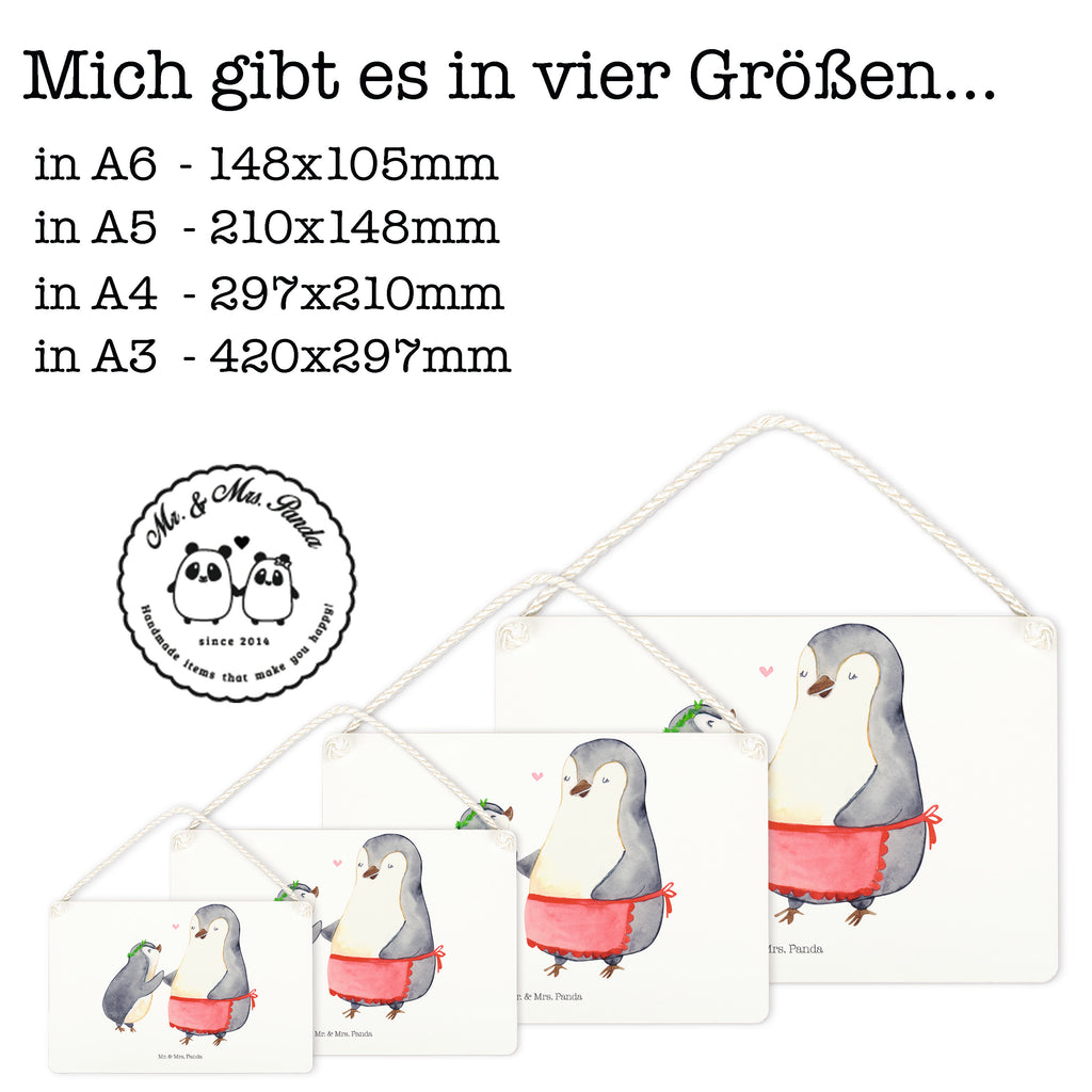 Deko Schild Pinguin mit Kind Dekoschild, Deko Schild, Schild, Tür Schild, Türschild, Holzschild, Wandschild, Wanddeko, Familie, Vatertag, Muttertag, Bruder, Schwester, Mama, Papa, Oma, Opa, Geschenk, Mami, Mutti, Mutter, Geburststag