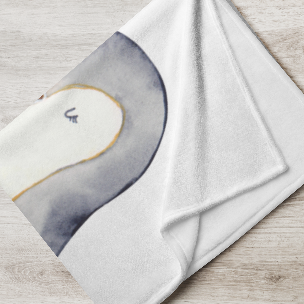 Babydecke Pinguin mit Kind Babydecke, Babygeschenk, Geschenk Geburt, Babyecke Kuscheldecke, Krabbeldecke, Familie, Vatertag, Muttertag, Bruder, Schwester, Mama, Papa, Oma, Opa, Geschenk, Mami, Mutti, Mutter, Geburststag