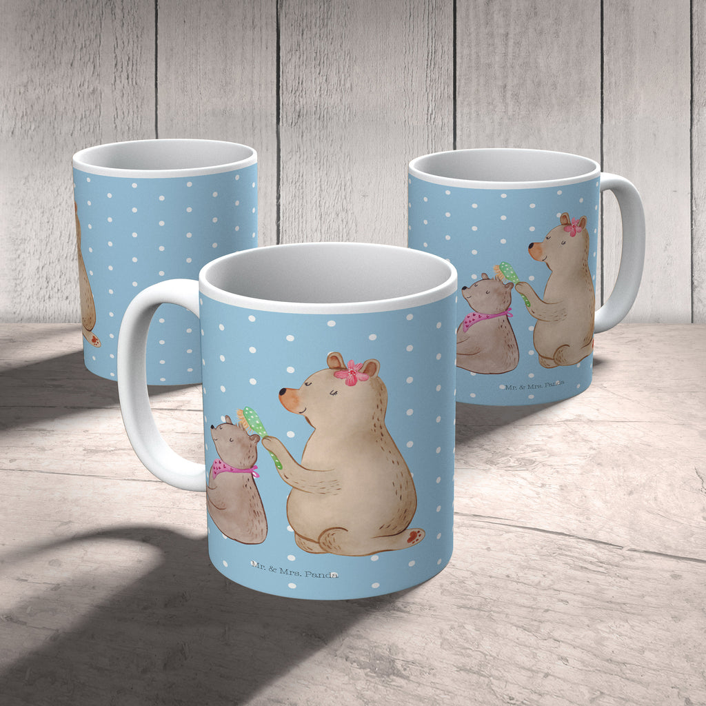 Tasse Bär mit Kind Geschenk, Muttertag, Mutti, Mama, Mutter Becher, Kaffeetasse, Kaffeebecher, Tee, Frühstück, Büro  Familie, Vatertag, Muttertag, Bruder, Schwester, Mama, Papa, Oma, Opa