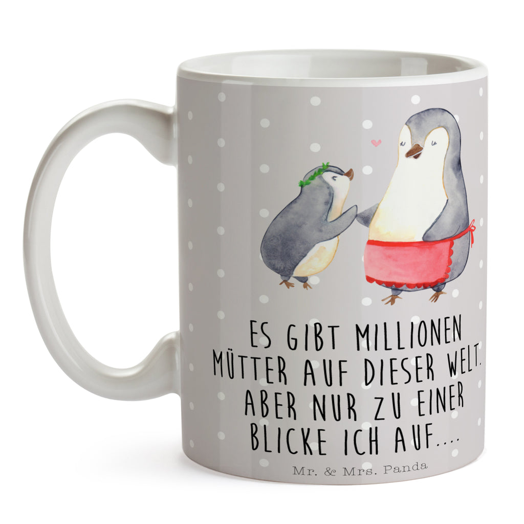 Tasse Pinguin mit Kind Becher, Kaffeetasse, Kaffeebecher, Tee, Frühstück, Büro, Familie, Vatertag, Muttertag, Bruder, Schwester, Mama, Papa, Oma, Opa, Geschenk, Mami, Mutti, Mutter, Geburststag