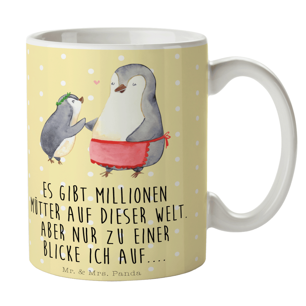 Tasse Pinguin mit Kind Becher, Kaffeetasse, Kaffeebecher, Tee, Frühstück, Büro, Familie, Vatertag, Muttertag, Bruder, Schwester, Mama, Papa, Oma, Opa, Geschenk, Mami, Mutti, Mutter, Geburststag