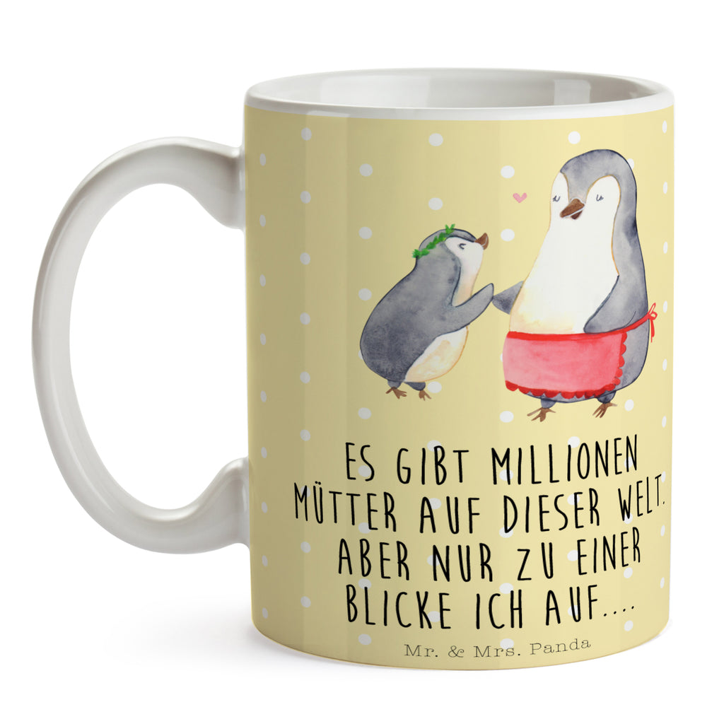 Tasse Pinguin mit Kind Becher, Kaffeetasse, Kaffeebecher, Tee, Frühstück, Büro, Familie, Vatertag, Muttertag, Bruder, Schwester, Mama, Papa, Oma, Opa, Geschenk, Mami, Mutti, Mutter, Geburststag