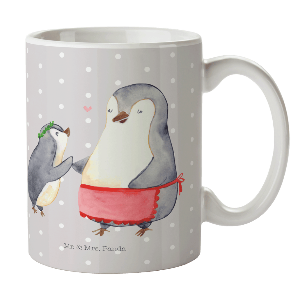 Tasse Pinguin mit Kind Becher, Kaffeetasse, Kaffeebecher, Tee, Frühstück, Büro, Familie, Vatertag, Muttertag, Bruder, Schwester, Mama, Papa, Oma, Opa, Geschenk, Mami, Mutti, Mutter, Geburststag
