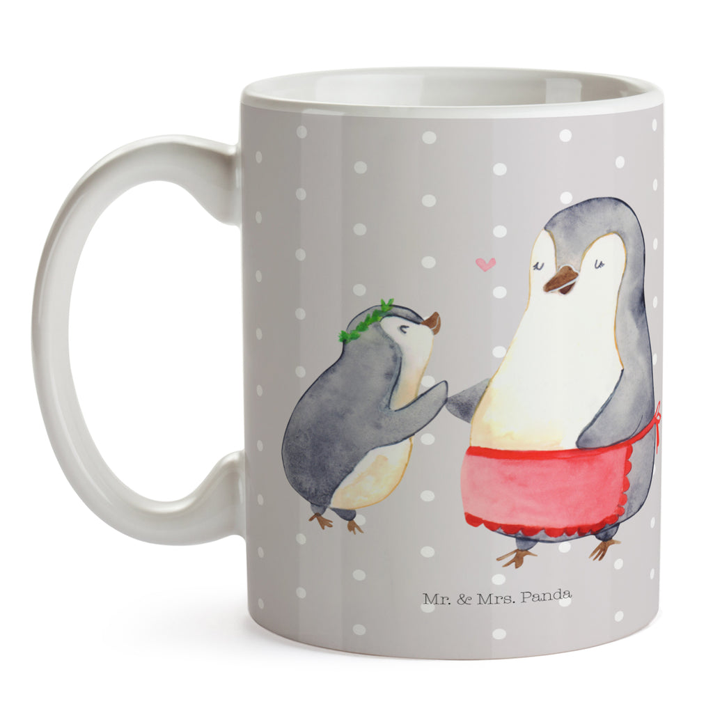 Tasse Pinguin mit Kind Becher, Kaffeetasse, Kaffeebecher, Tee, Frühstück, Büro, Familie, Vatertag, Muttertag, Bruder, Schwester, Mama, Papa, Oma, Opa, Geschenk, Mami, Mutti, Mutter, Geburststag