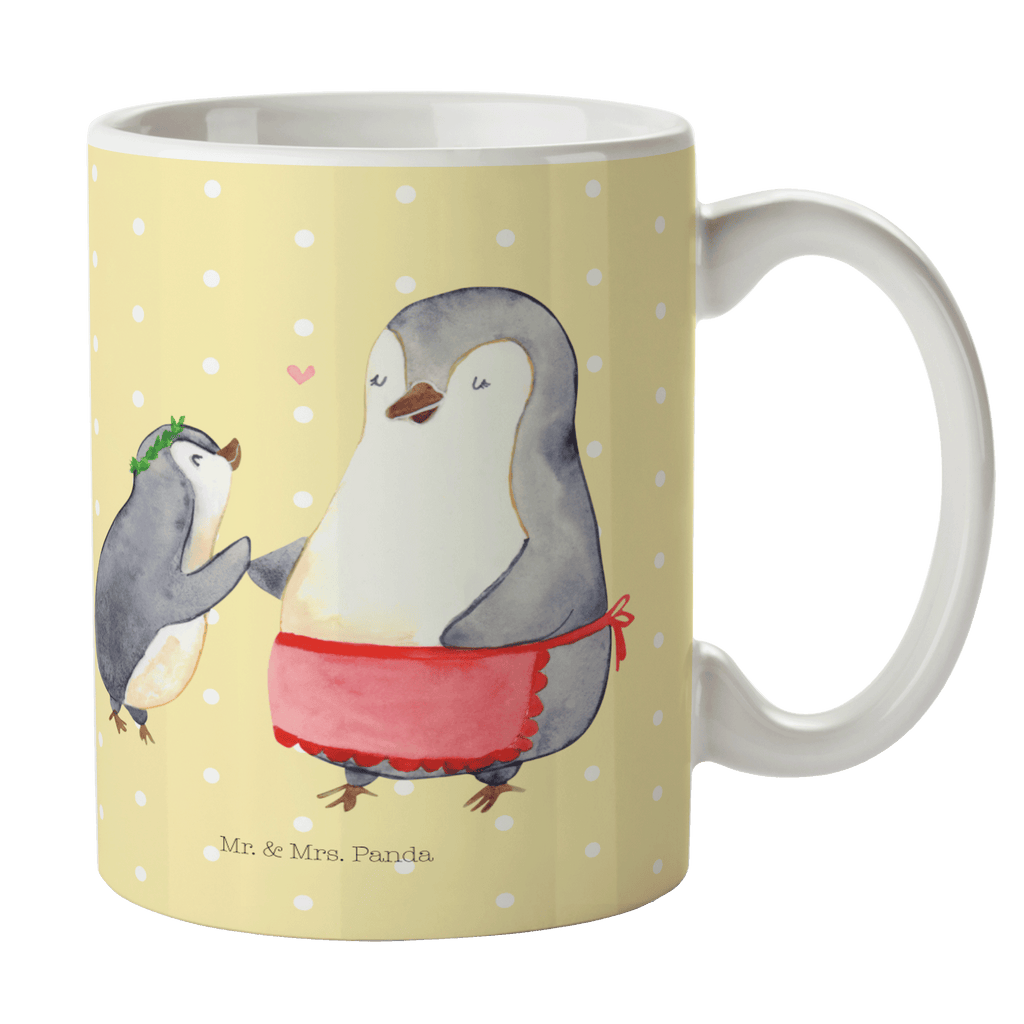 Tasse Pinguin mit Kind Becher, Kaffeetasse, Kaffeebecher, Tee, Frühstück, Büro, Familie, Vatertag, Muttertag, Bruder, Schwester, Mama, Papa, Oma, Opa, Geschenk, Mami, Mutti, Mutter, Geburststag