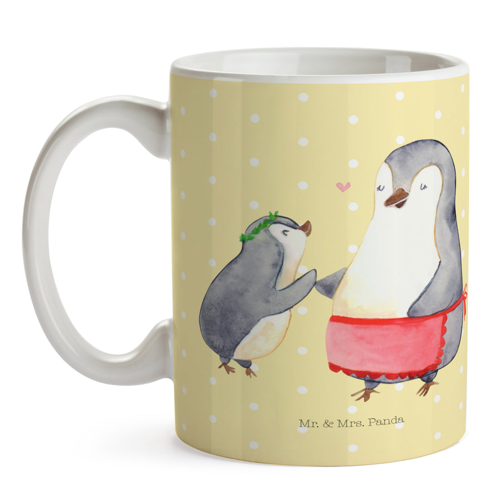 Tasse Pinguin mit Kind Becher, Kaffeetasse, Kaffeebecher, Tee, Frühstück, Büro, Familie, Vatertag, Muttertag, Bruder, Schwester, Mama, Papa, Oma, Opa, Geschenk, Mami, Mutti, Mutter, Geburststag