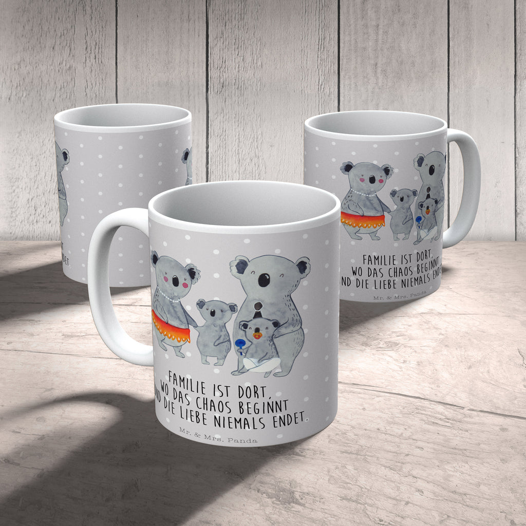 Tasse Koala Familie Koala, Koalas, Familie, Family, Mama, Papa, Kinder, Geschwister, Familienleben Becher, Kaffeetasse, Kaffeebecher, Tee, Frühstück, Büro  Familie, Vatertag, Muttertag, Bruder, Schwester, Mama, Papa, Oma, Opa