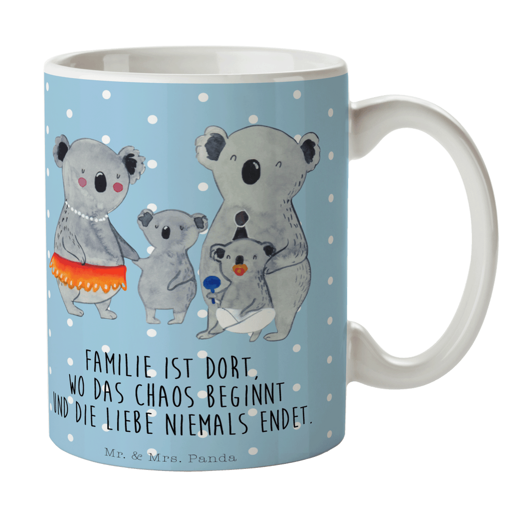 Tasse Koala Familie Koala, Koalas, Familie, Family, Mama, Papa, Kinder, Geschwister, Familienleben Becher, Kaffeetasse, Kaffeebecher, Tee, Frühstück, Büro  Familie, Vatertag, Muttertag, Bruder, Schwester, Mama, Papa, Oma, Opa