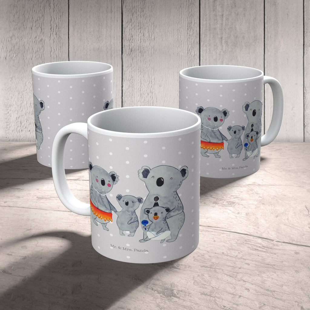 Tasse Koala Familie Koala, Koalas, Familie, Family, Mama, Papa, Kinder, Geschwister, Familienleben Becher, Kaffeetasse, Kaffeebecher, Tee, Frühstück, Büro  Familie, Vatertag, Muttertag, Bruder, Schwester, Mama, Papa, Oma, Opa