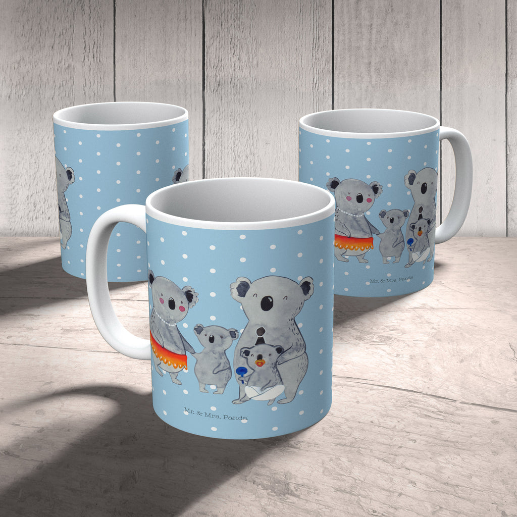 Tasse Koala Familie Koala, Koalas, Familie, Family, Mama, Papa, Kinder, Geschwister, Familienleben Becher, Kaffeetasse, Kaffeebecher, Tee, Frühstück, Büro  Familie, Vatertag, Muttertag, Bruder, Schwester, Mama, Papa, Oma, Opa