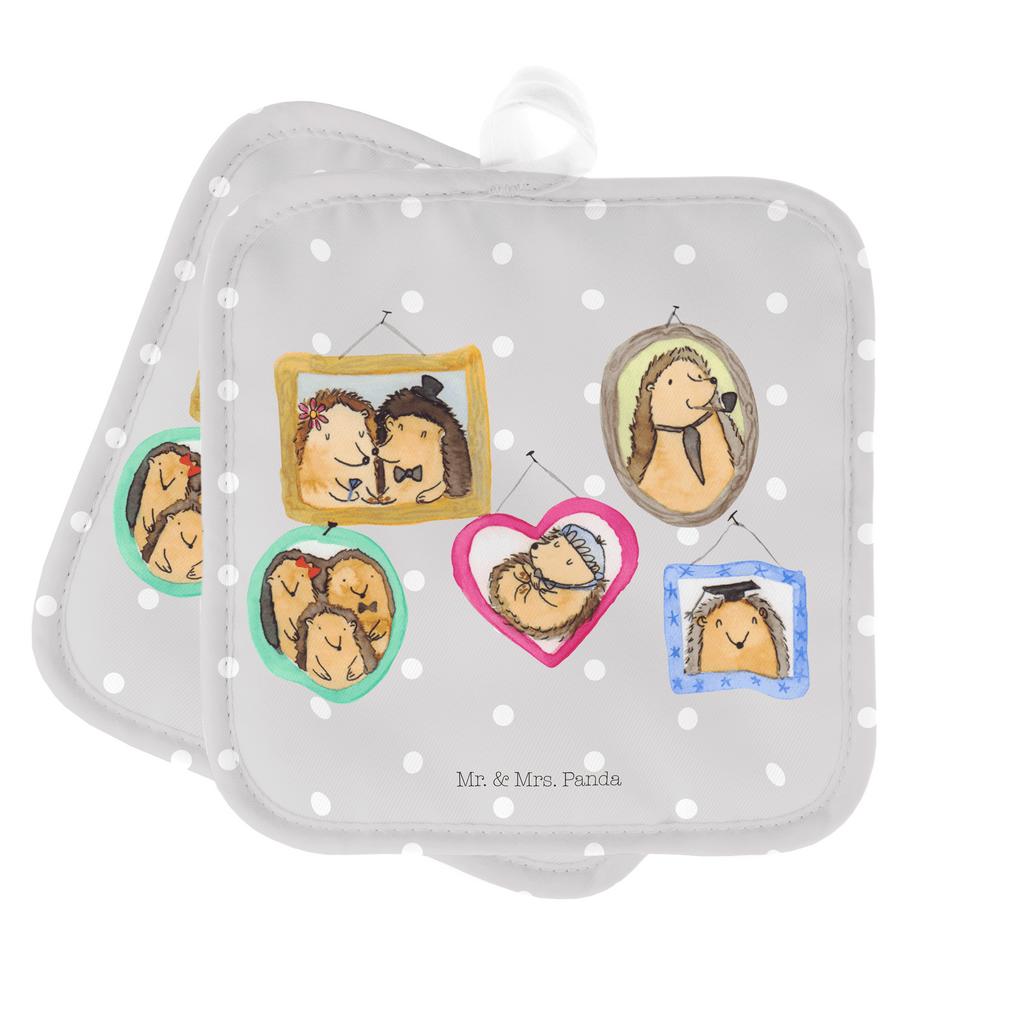 2er Set Topflappen  Igel Familie Topflappen, Topfuntersetzer, Ofenhandschuh, Topflappen Set, Topflappen lustig, Topflappen mit Spruch, Familie, Vatertag, Muttertag, Bruder, Schwester, Mama, Papa, Oma, Opa, Liebe, Igel, Bilder, Zusammenhalt, Glück