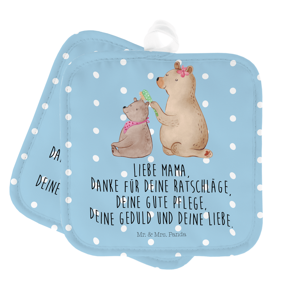 2er Set Topflappen  Bär mit Kind Topflappen, Topfuntersetzer, Ofenhandschuh, Topflappen Set, Topflappen lustig, Topflappen mit Spruch, Familie, Vatertag, Muttertag, Bruder, Schwester, Mama, Papa, Oma, Opa, Geschenk, Mutti, Mutter