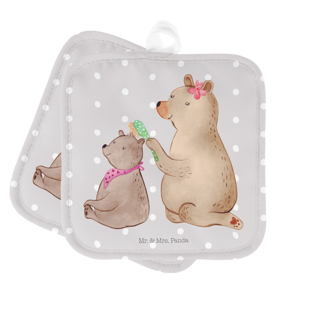 2er Set Topflappen  Bär mit Kind Topflappen, Topfuntersetzer, Ofenhandschuh, Topflappen Set, Topflappen lustig, Topflappen mit Spruch, Familie, Vatertag, Muttertag, Bruder, Schwester, Mama, Papa, Oma, Opa, Geschenk, Mutti, Mutter
