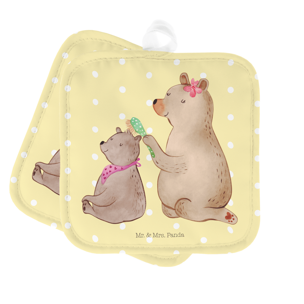 2er Set Topflappen  Bär mit Kind Topflappen, Topfuntersetzer, Ofenhandschuh, Topflappen Set, Topflappen lustig, Topflappen mit Spruch, Familie, Vatertag, Muttertag, Bruder, Schwester, Mama, Papa, Oma, Opa, Geschenk, Mutti, Mutter