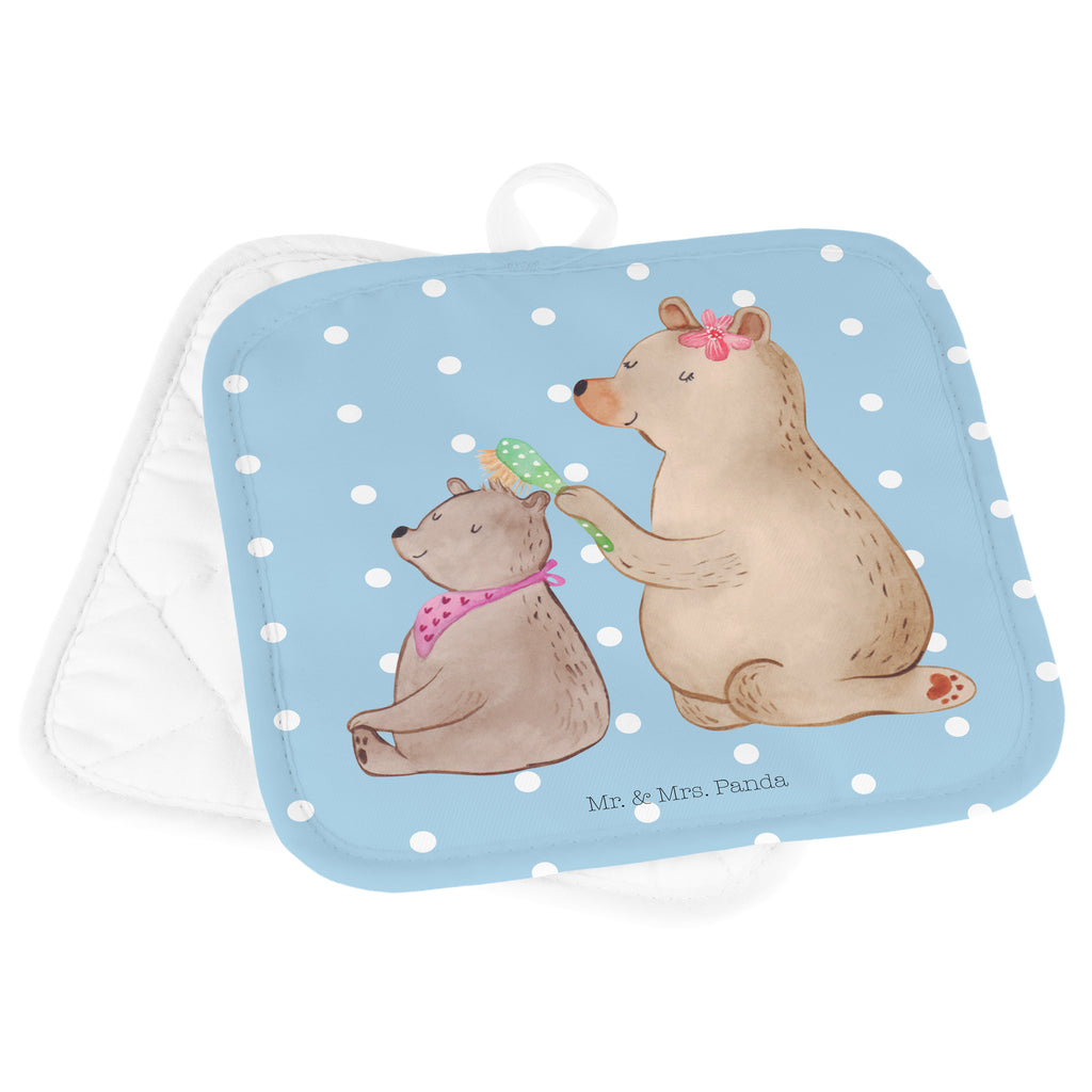 2er Set Topflappen  Bär mit Kind Topflappen, Topfuntersetzer, Ofenhandschuh, Topflappen Set, Topflappen lustig, Topflappen mit Spruch, Familie, Vatertag, Muttertag, Bruder, Schwester, Mama, Papa, Oma, Opa, Geschenk, Mutti, Mutter