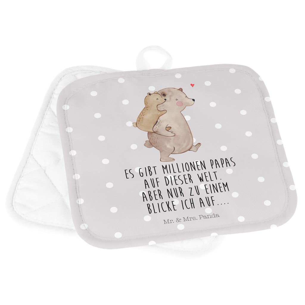 2er Set Topflappen  Papa Bär Topflappen, Topfuntersetzer, Ofenhandschuh, Topflappen Set, Topflappen lustig, Topflappen mit Spruch, Familie, Vatertag, Muttertag, Bruder, Schwester, Mama, Papa, Oma, Opa, Geschenk, Vater, Papi, Vati, Onkel, Geburtstag