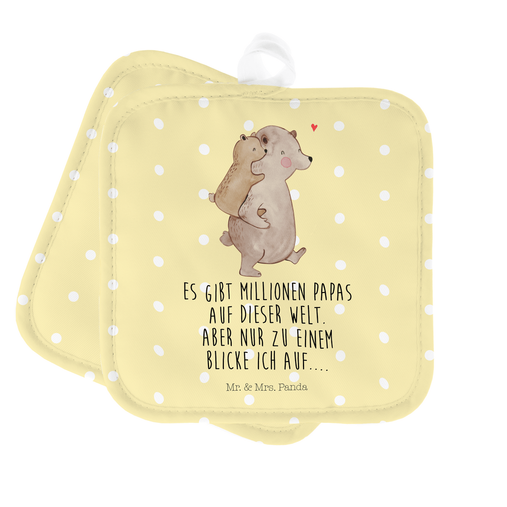 2er Set Topflappen  Papa Bär Topflappen, Topfuntersetzer, Ofenhandschuh, Topflappen Set, Topflappen lustig, Topflappen mit Spruch, Familie, Vatertag, Muttertag, Bruder, Schwester, Mama, Papa, Oma, Opa, Geschenk, Vater, Papi, Vati, Onkel, Geburtstag