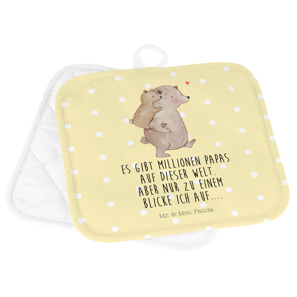 2er Set Topflappen  Papa Bär Topflappen, Topfuntersetzer, Ofenhandschuh, Topflappen Set, Topflappen lustig, Topflappen mit Spruch, Familie, Vatertag, Muttertag, Bruder, Schwester, Mama, Papa, Oma, Opa, Geschenk, Vater, Papi, Vati, Onkel, Geburtstag