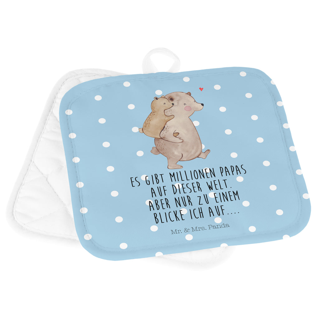 2er Set Topflappen  Papa Bär Topflappen, Topfuntersetzer, Ofenhandschuh, Topflappen Set, Topflappen lustig, Topflappen mit Spruch, Familie, Vatertag, Muttertag, Bruder, Schwester, Mama, Papa, Oma, Opa, Geschenk, Vater, Papi, Vati, Onkel, Geburtstag