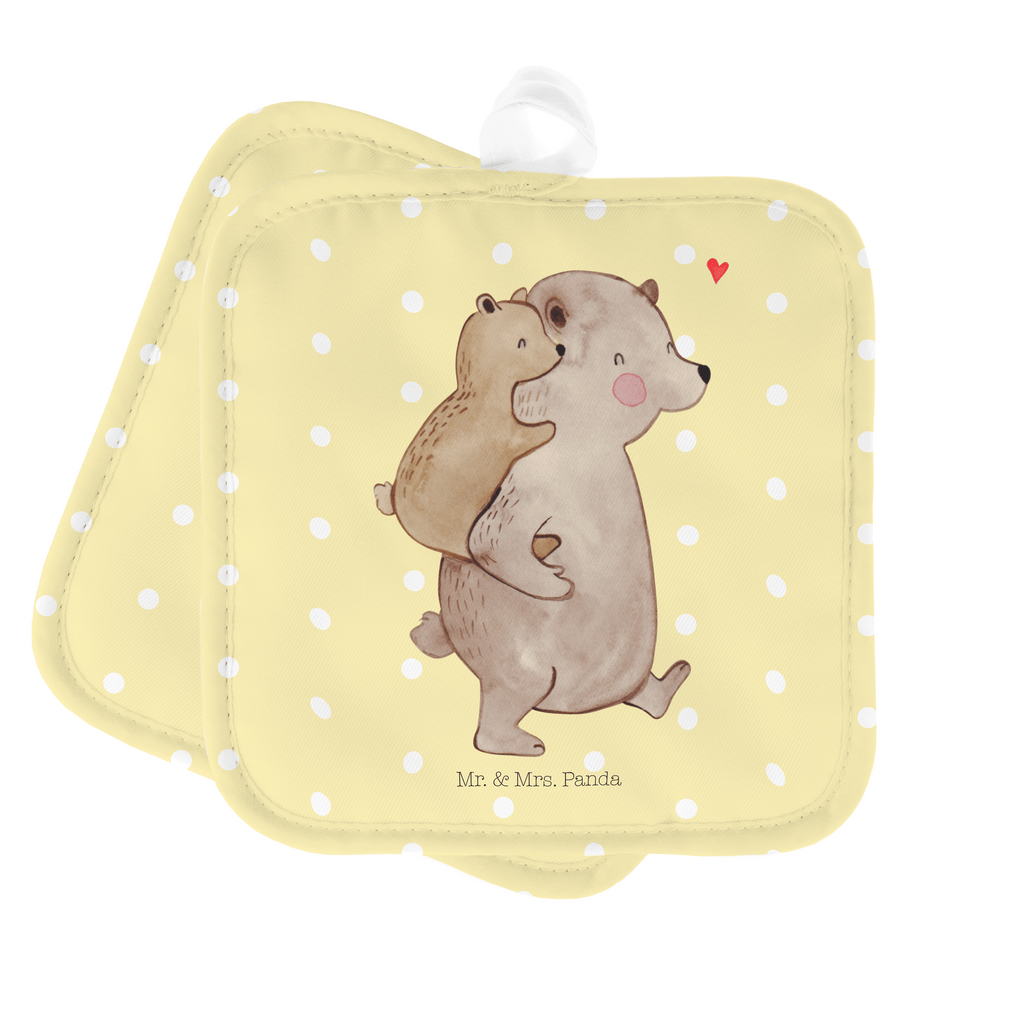 2er Set Topflappen  Papa Bär Topflappen, Topfuntersetzer, Ofenhandschuh, Topflappen Set, Topflappen lustig, Topflappen mit Spruch, Familie, Vatertag, Muttertag, Bruder, Schwester, Mama, Papa, Oma, Opa, Geschenk, Vater, Papi, Vati, Onkel, Geburtstag