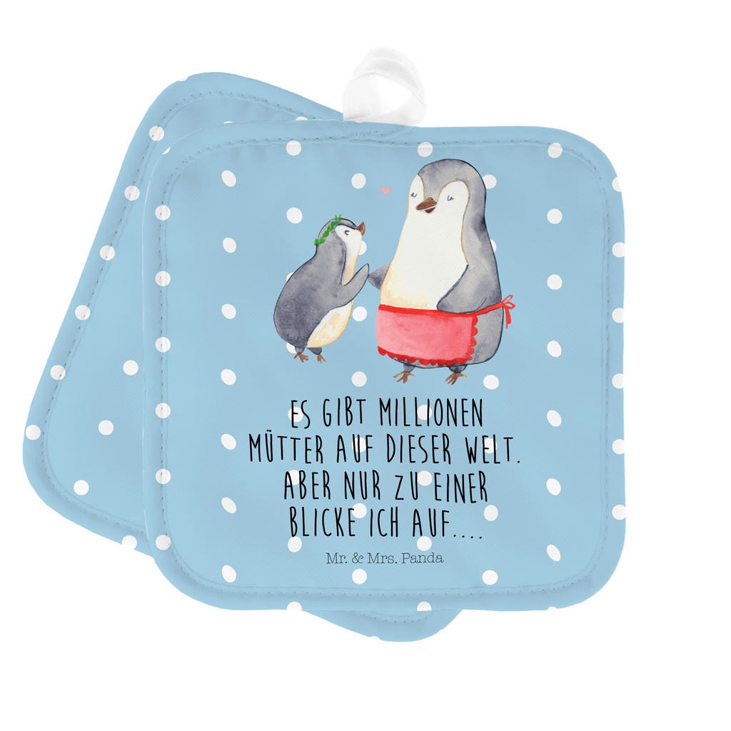 2er Set Topflappen  Pinguin mit Kind Topflappen, Topfuntersetzer, Ofenhandschuh, Topflappen Set, Topflappen lustig, Topflappen mit Spruch, Familie, Vatertag, Muttertag, Bruder, Schwester, Mama, Papa, Oma, Opa, Geschenk, Mami, Mutti, Mutter, Geburststag