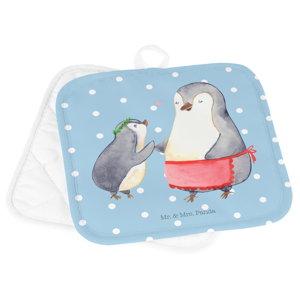 2er Set Topflappen  Pinguin mit Kind Topflappen, Topfuntersetzer, Ofenhandschuh, Topflappen Set, Topflappen lustig, Topflappen mit Spruch, Familie, Vatertag, Muttertag, Bruder, Schwester, Mama, Papa, Oma, Opa, Geschenk, Mami, Mutti, Mutter, Geburststag