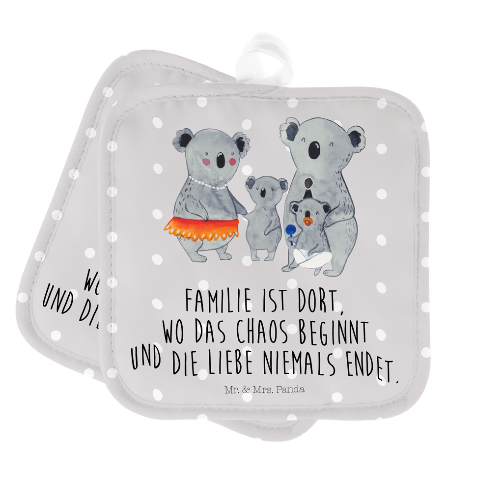 2er Set Topflappen  Koala Familie Topflappen, Topfuntersetzer, Ofenhandschuh, Topflappen Set, Topflappen lustig, Topflappen mit Spruch, Familie, Vatertag, Muttertag, Bruder, Schwester, Mama, Papa, Oma, Opa, Koala, Koalas, Family, Kinder, Geschwister, Familienleben