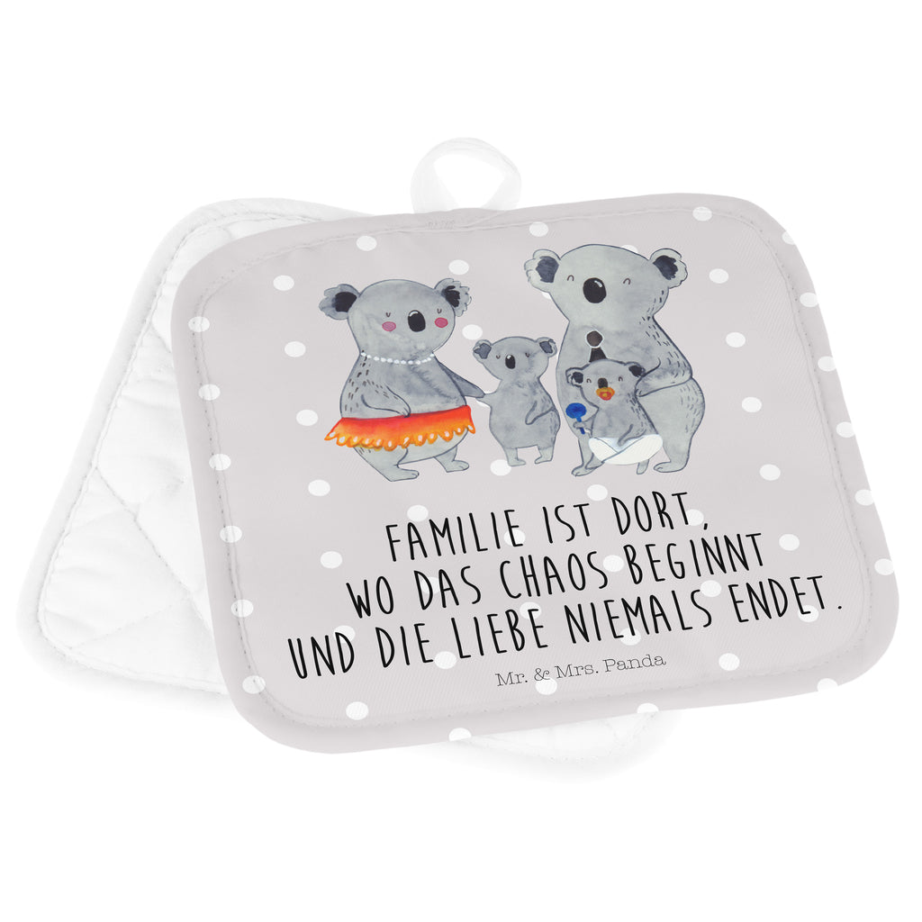 2er Set Topflappen  Koala Familie Topflappen, Topfuntersetzer, Ofenhandschuh, Topflappen Set, Topflappen lustig, Topflappen mit Spruch, Familie, Vatertag, Muttertag, Bruder, Schwester, Mama, Papa, Oma, Opa, Koala, Koalas, Family, Kinder, Geschwister, Familienleben