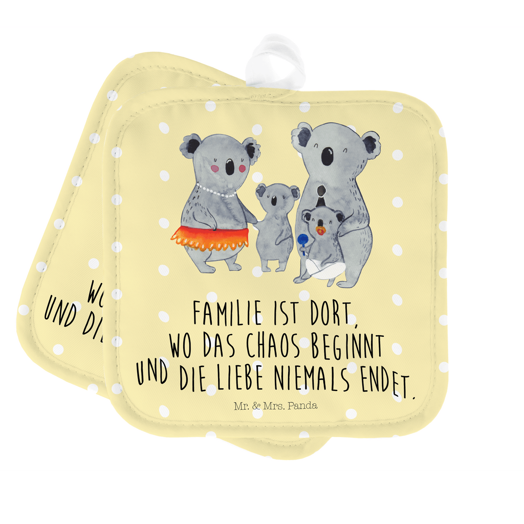 2er Set Topflappen  Koala Familie Topflappen, Topfuntersetzer, Ofenhandschuh, Topflappen Set, Topflappen lustig, Topflappen mit Spruch, Familie, Vatertag, Muttertag, Bruder, Schwester, Mama, Papa, Oma, Opa, Koala, Koalas, Family, Kinder, Geschwister, Familienleben