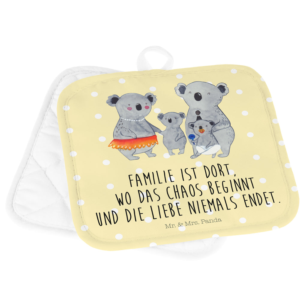 2er Set Topflappen  Koala Familie Topflappen, Topfuntersetzer, Ofenhandschuh, Topflappen Set, Topflappen lustig, Topflappen mit Spruch, Familie, Vatertag, Muttertag, Bruder, Schwester, Mama, Papa, Oma, Opa, Koala, Koalas, Family, Kinder, Geschwister, Familienleben